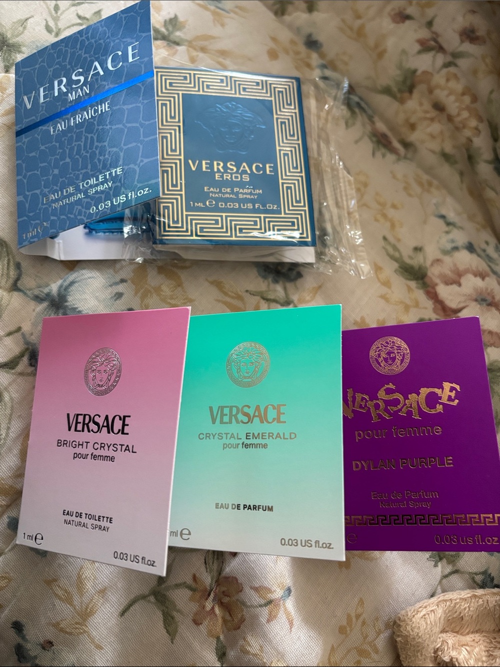 Women and Men Versace samples